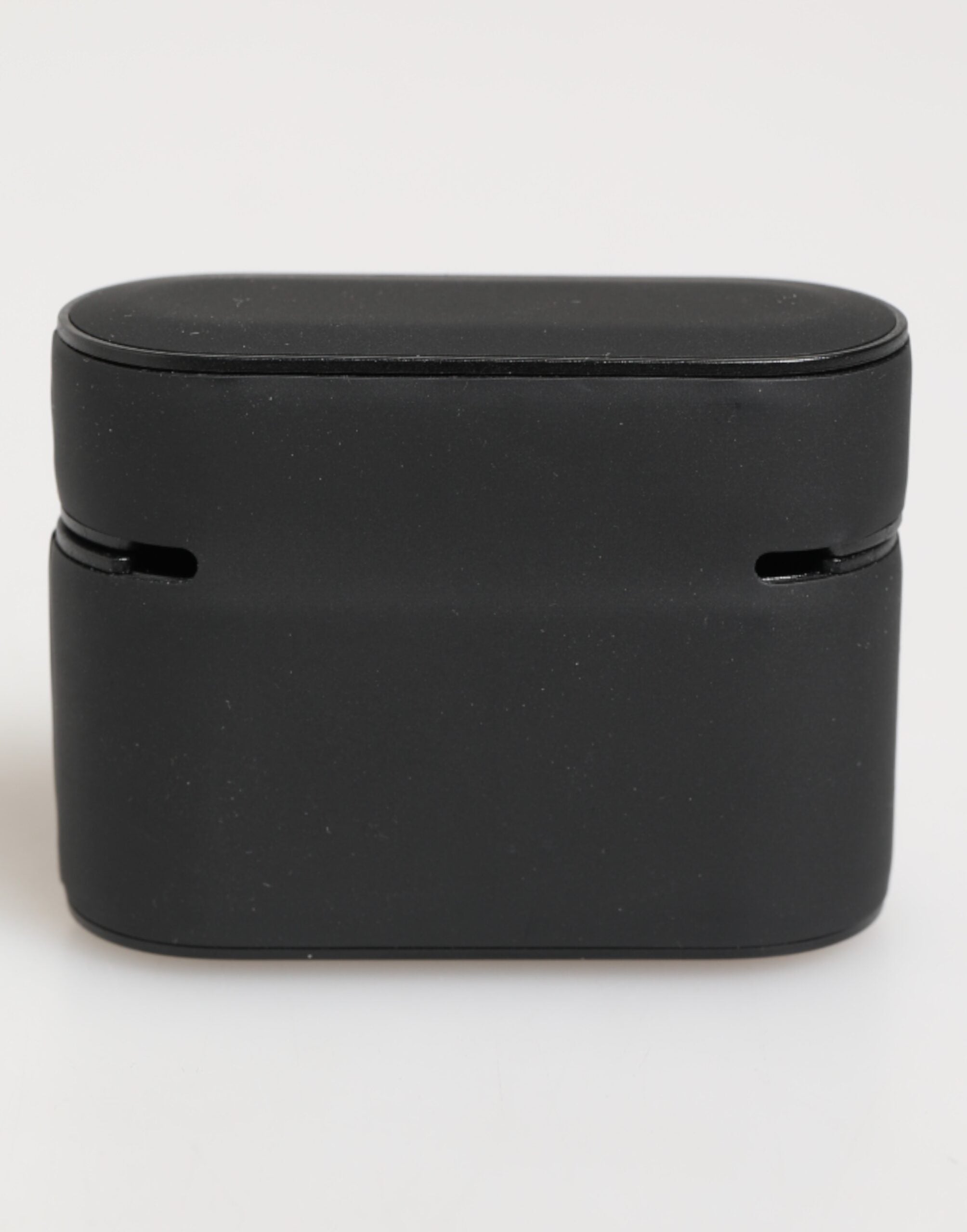 Dolce &amp; Gabbana AirPods-Hülle aus schwarzem und orangefarbenem Gummi mit geprägtem Logo