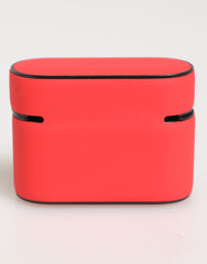 Étui à rabat pour AirPods Dolce &amp; Gabbana pour homme, en PVC rouge avec logo DG en relief.
