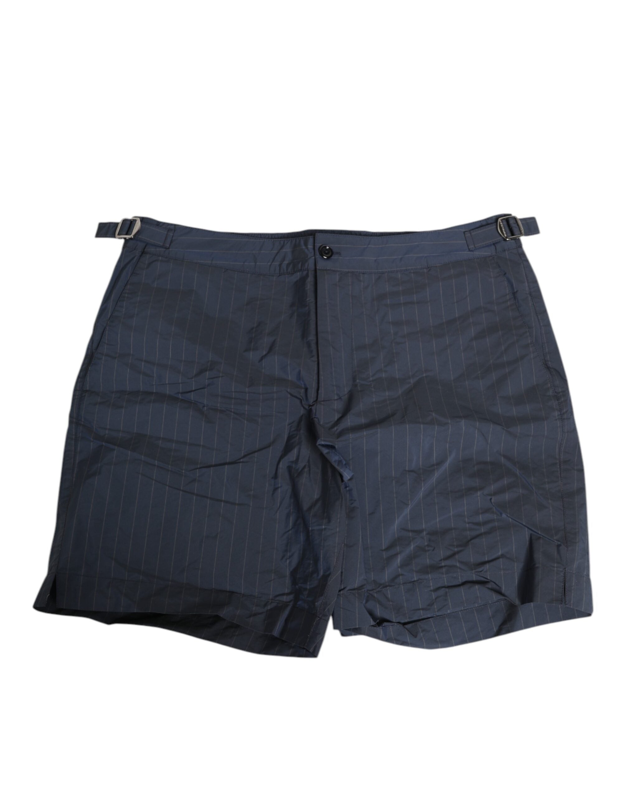 Short de bain homme Dolce &amp; Gabbana bleu marine à fines rayures en polyester