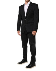 Dolce &amp; Gabbana Herrenjacke, dunkelblauer Baumwollblazer, Anzug