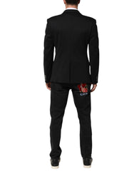 Dolce &amp; Gabbana Herrenjacke, dunkelblauer Baumwollblazer, Anzug