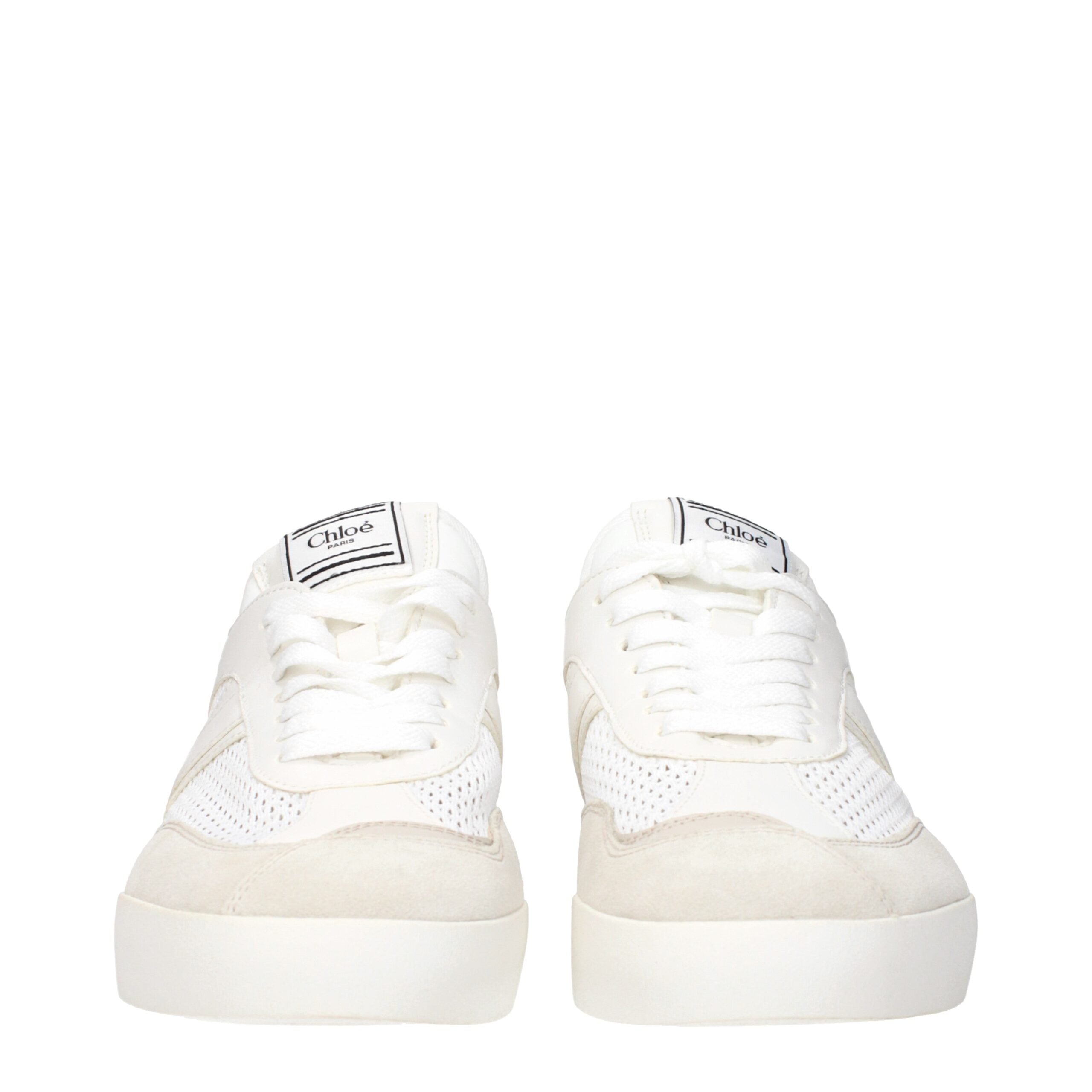 Chloé Weiße Stoff-Sneaker