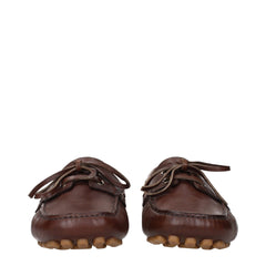 Valentino Garavani Brown Leather Slip-On Loafers