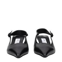 Jimmy Choo Black Leather Flat Sandals