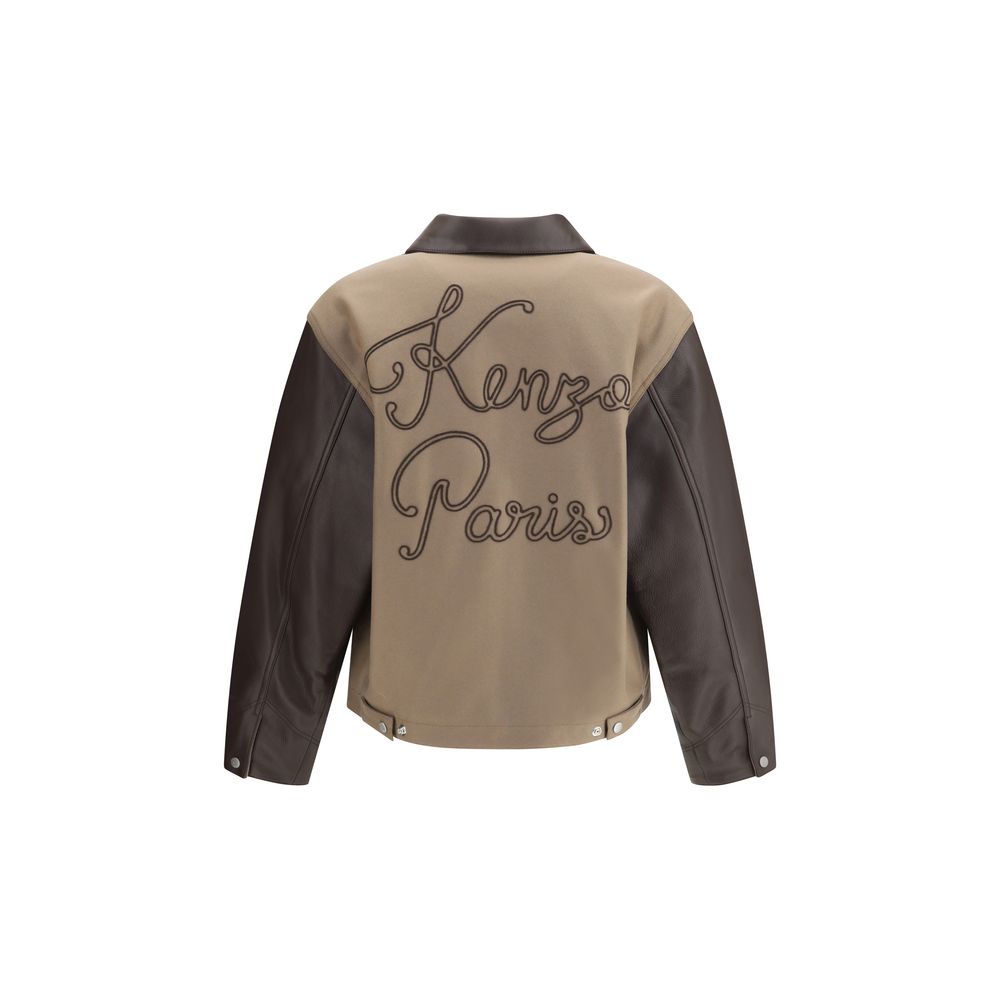 Veste universitaire Kenzo en laine et cuir