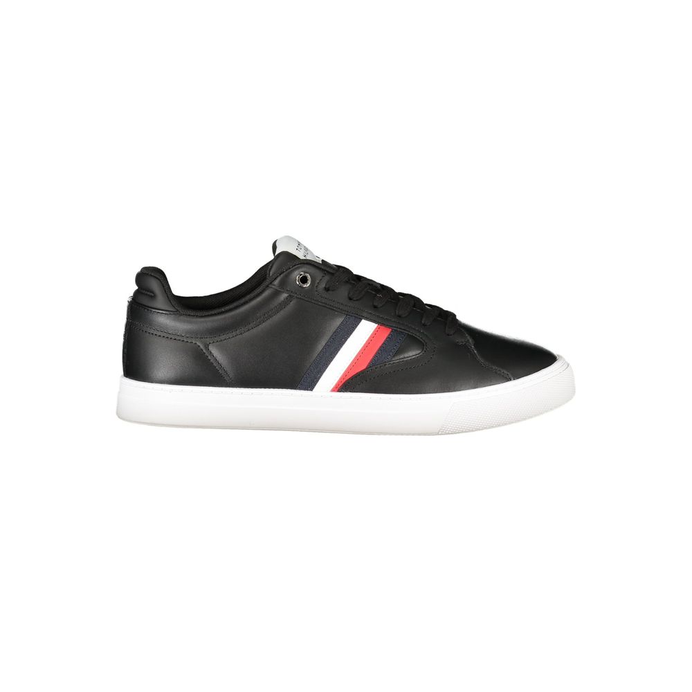 Tommy Hilfiger Herren-Sneaker aus schwarzem Leder