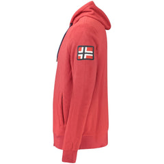Pull homme rouge en polyester Norvège 1963
