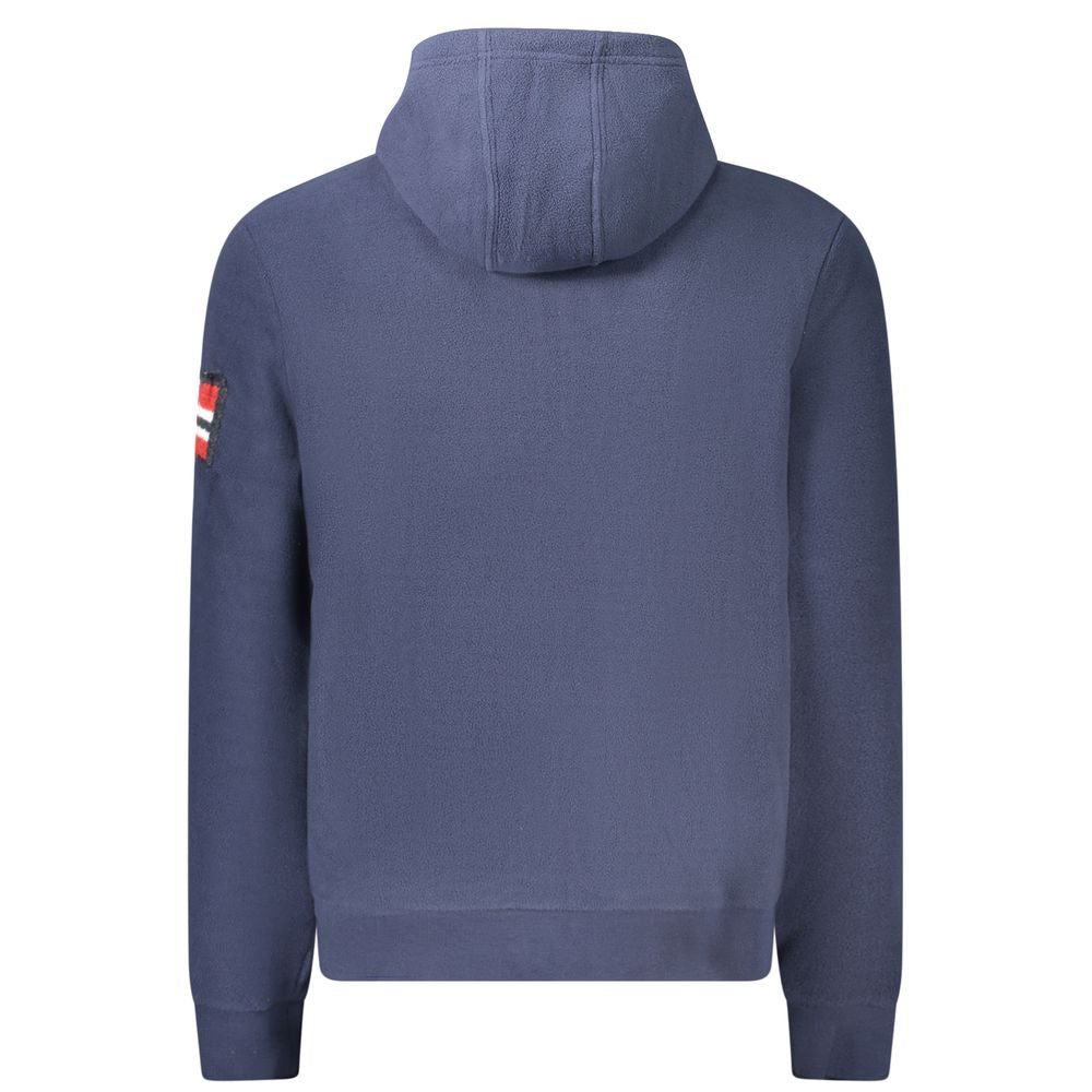 Pull à capuche bleu en polyester pour homme, Norvège 1963