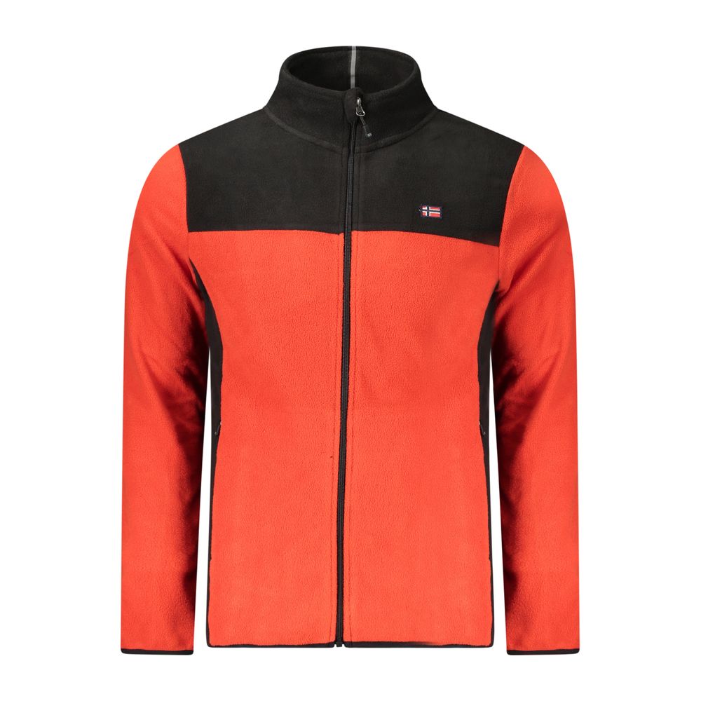 Pull homme rouge en polyester Norvège 1963