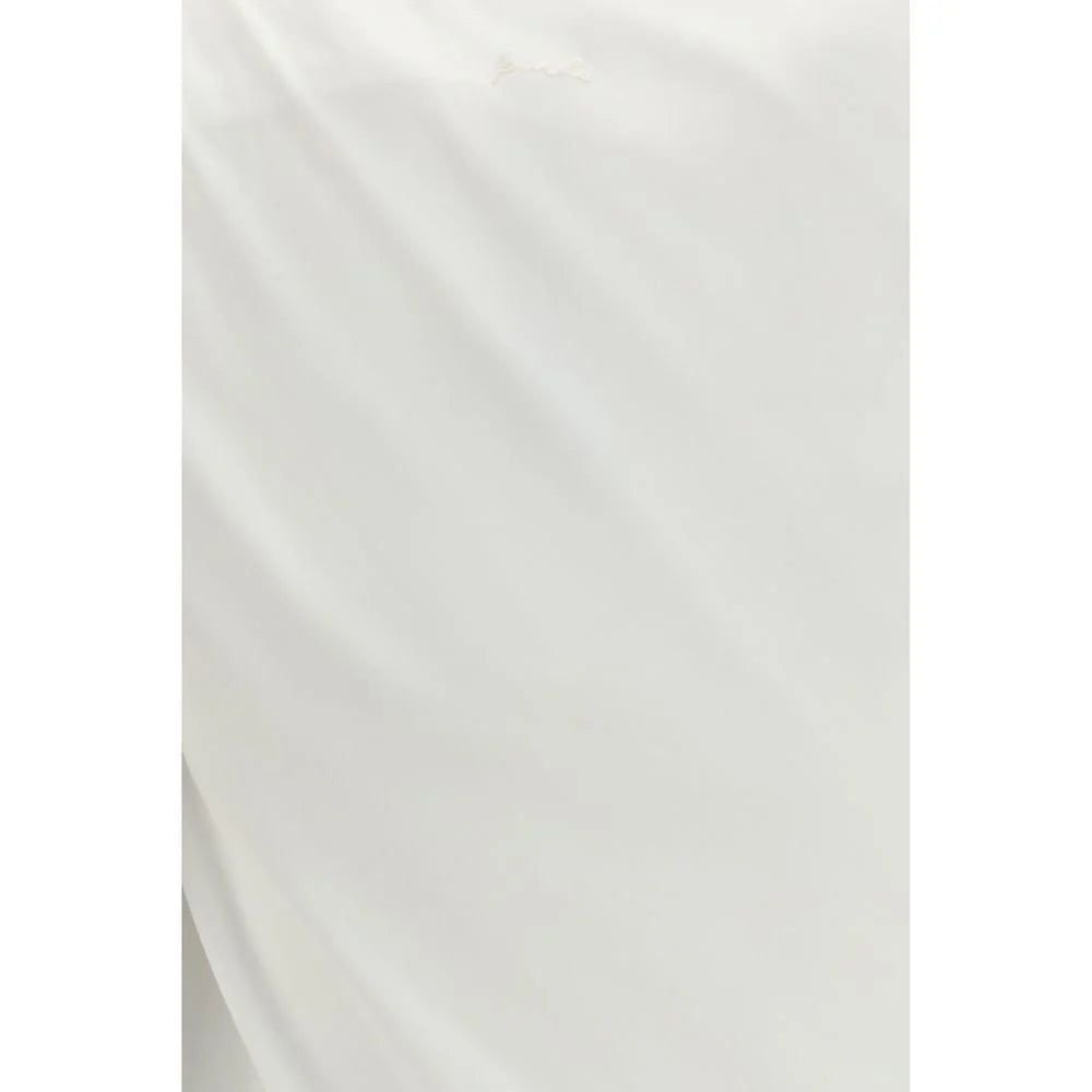 PINKO White Cotton Sleeveles T-Shirt