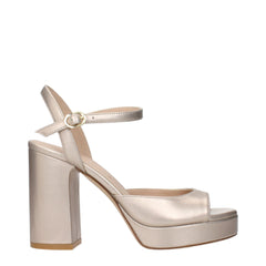 Stuart Weitzman Beige Leather Platforms