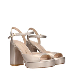 Stuart Weitzman Beige Leather Platforms