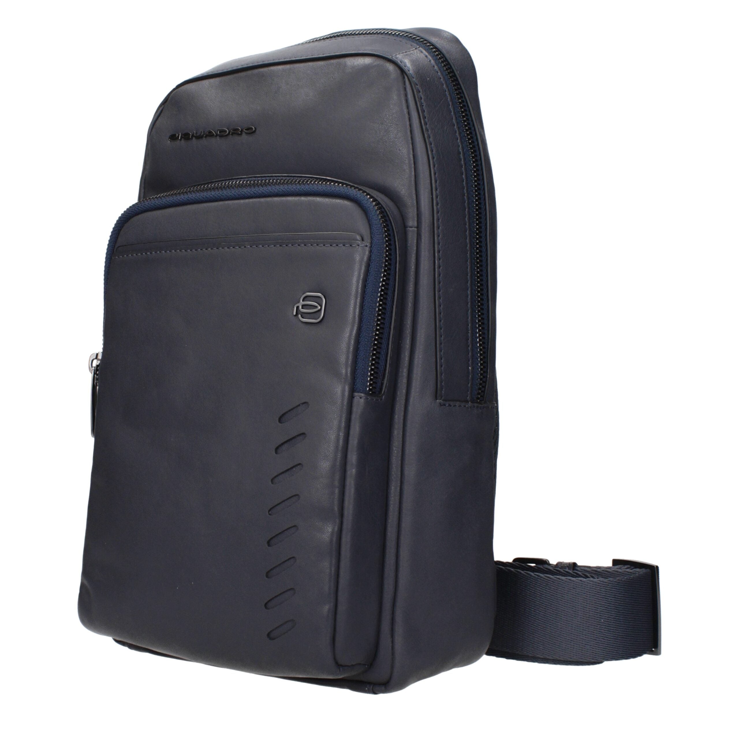 Piquadro Umhängetaschen aus blauem Leder
