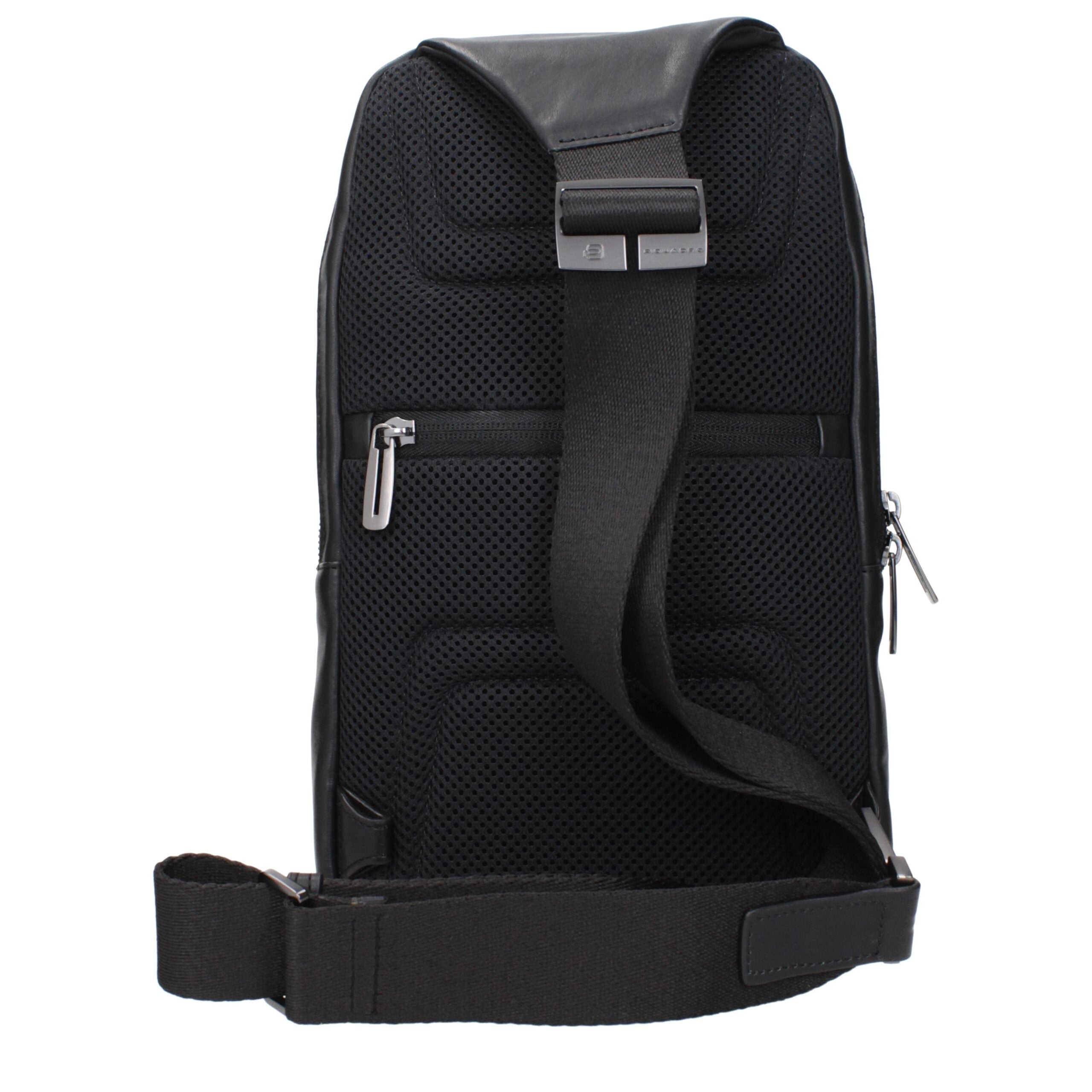 Piquadro Black Leather Crossbody Bags