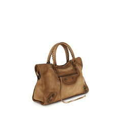 Sac à main Balenciaga Bos Taurus en cuir de veau beige