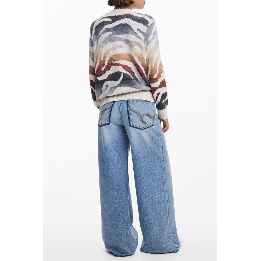 Desigual Damenpullover aus weißem Polyamid