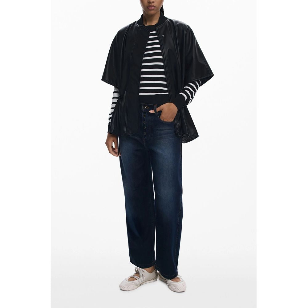 Poncho Desigual noir en polyéthylène pour femme 