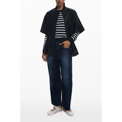 Poncho Desigual noir en polyéthylène pour femme 