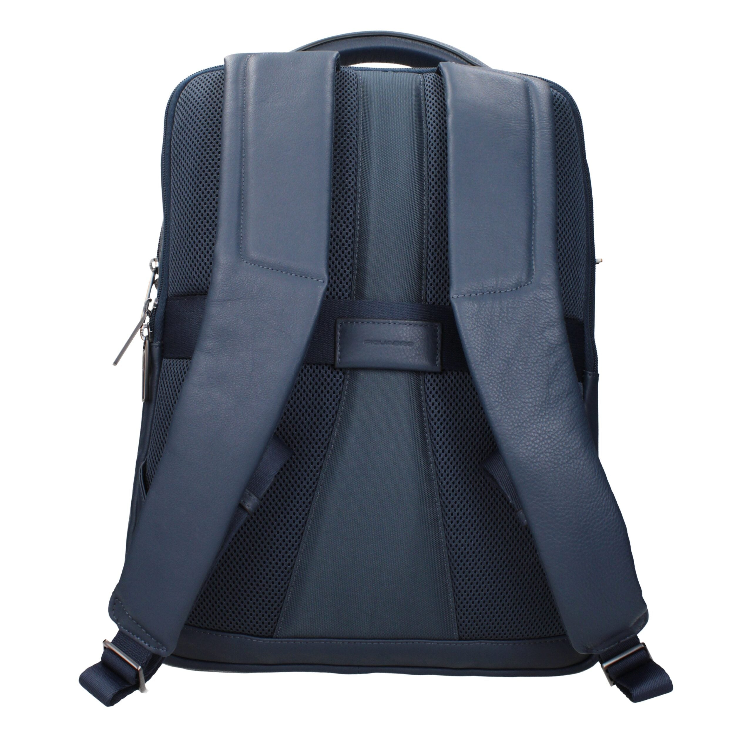 Piquadro Blue Leather Backpacks