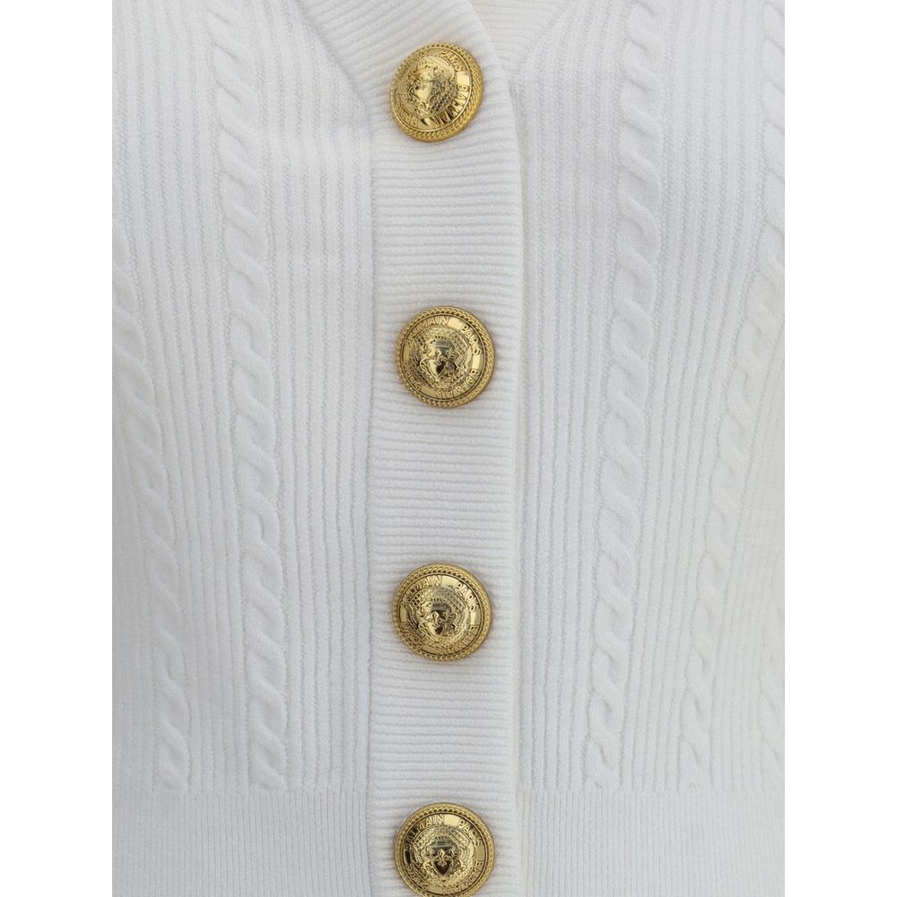 Gilet Balmain côtelé et tressé