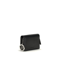 Ganni GANNI CARD HOLDER WITH FLAP BLUE DOG
