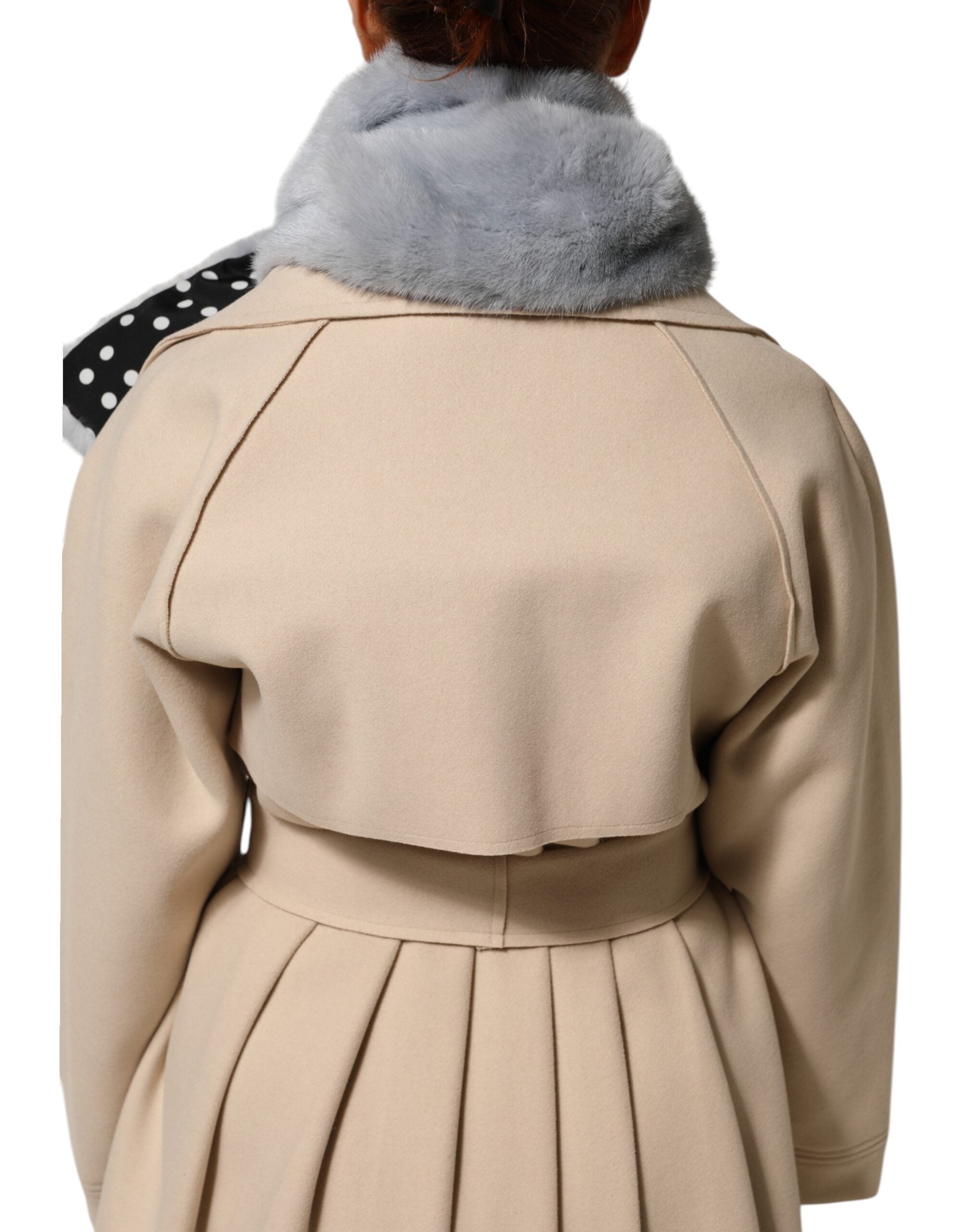 Dolce &amp; Gabbana Halswärmer aus hellblauem Nerzfell