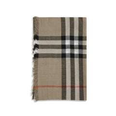 Burberry Check Reversible Wool and Silk Scarf
