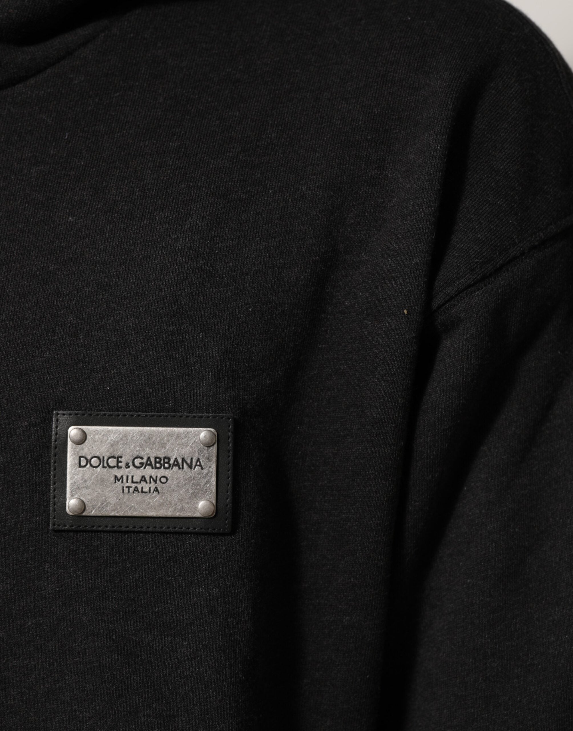 Sweat-shirt à capuche zippé Dolce &amp; Gabbana noir à logo