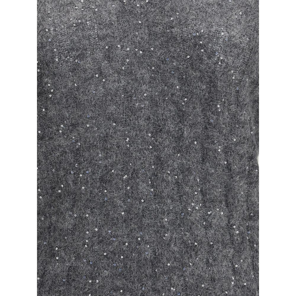 Pull à torsades éblouissant de Brunello Cucinelli en mohair, coton et laine