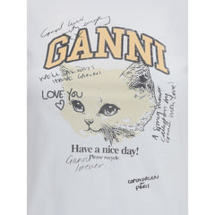 Ganni Kitten print T-Shirt