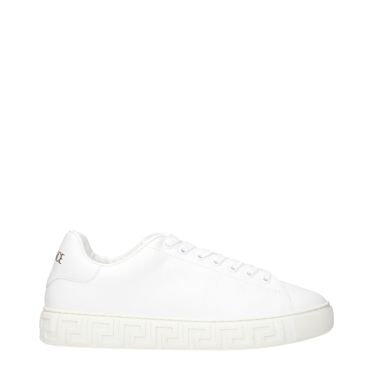 Versace White Leather Low Tops