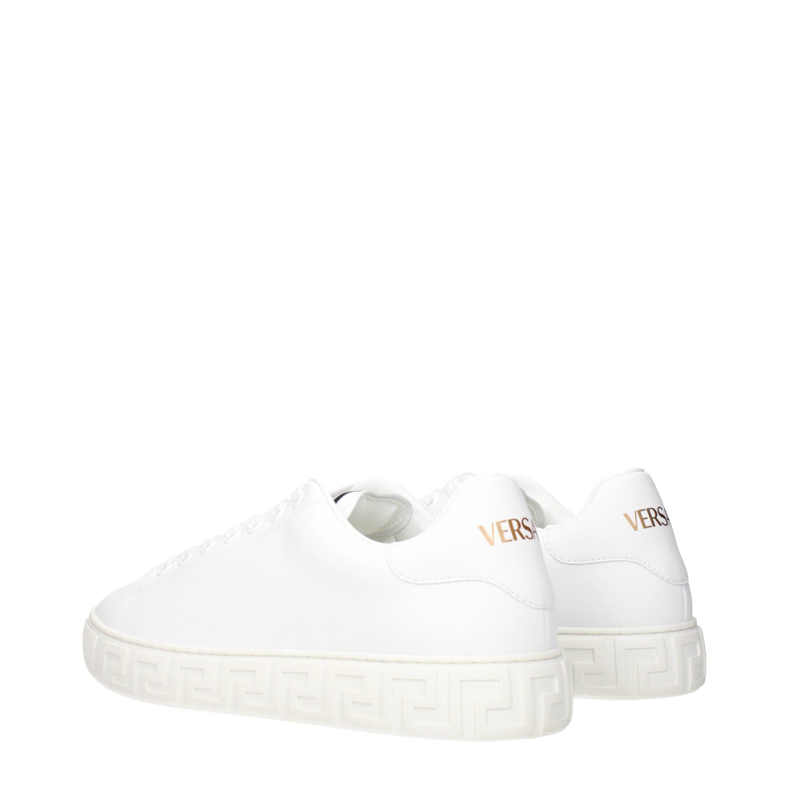 Versace White Leather Low Tops