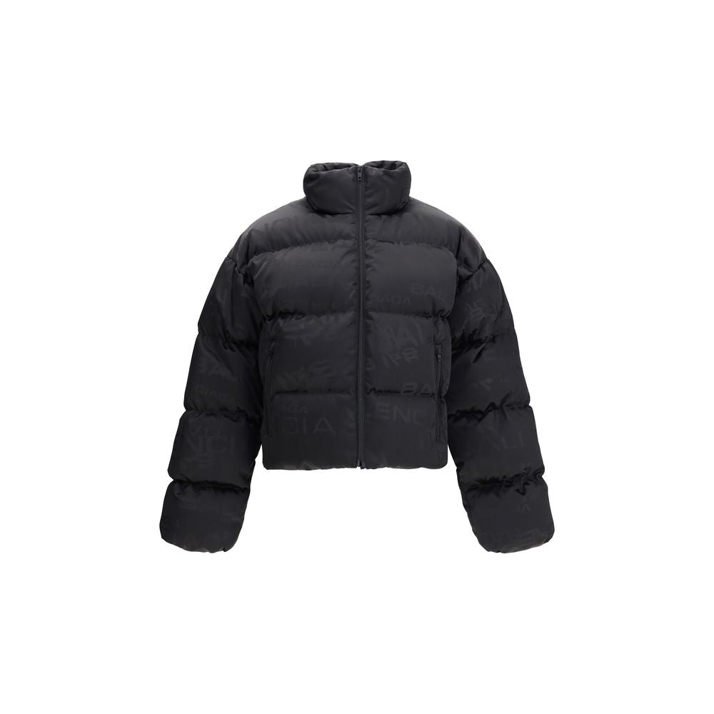 Balenciaga Cropped Puffer Jacket mit Logo-Motiv