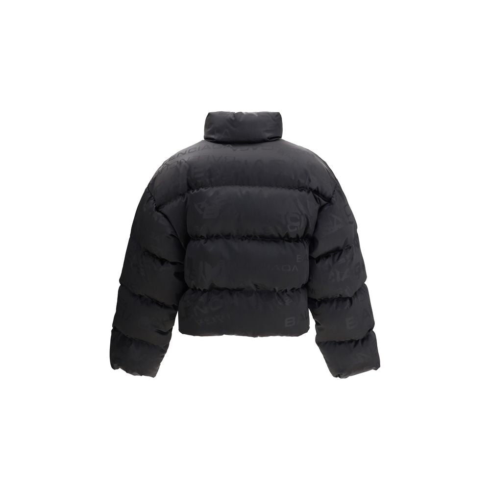 Balenciaga Cropped Puffer Jacket mit Logo-Motiv