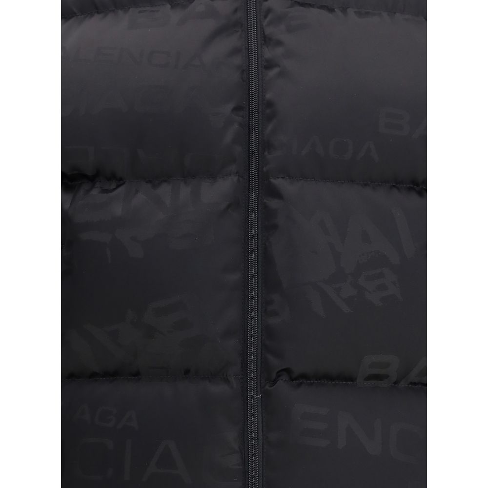 Balenciaga Cropped Puffer Jacket mit Logo-Motiv