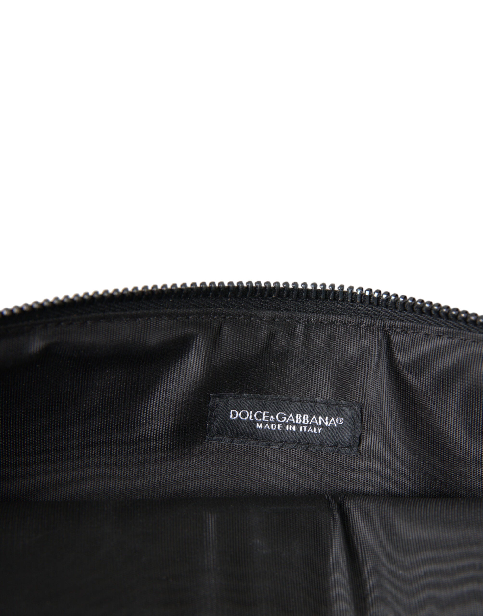 Dolce &amp; Gabbana Dokumententasche mit mehrfarbigem Leoparden-Jacquard-Logo-Plakette