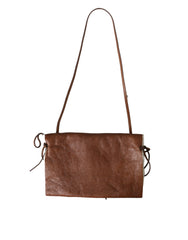 Miu Miu en cuir marron, doublure intérieure en fourrure, tour de cou et chauffe-mains en polaire