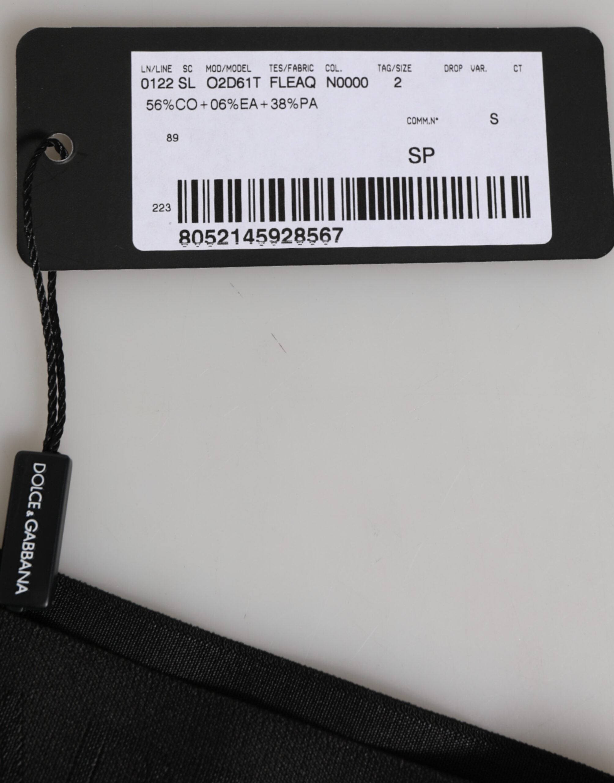 Culotte taille haute en dentelle noire à logo DG Dolce &amp; Gabbana