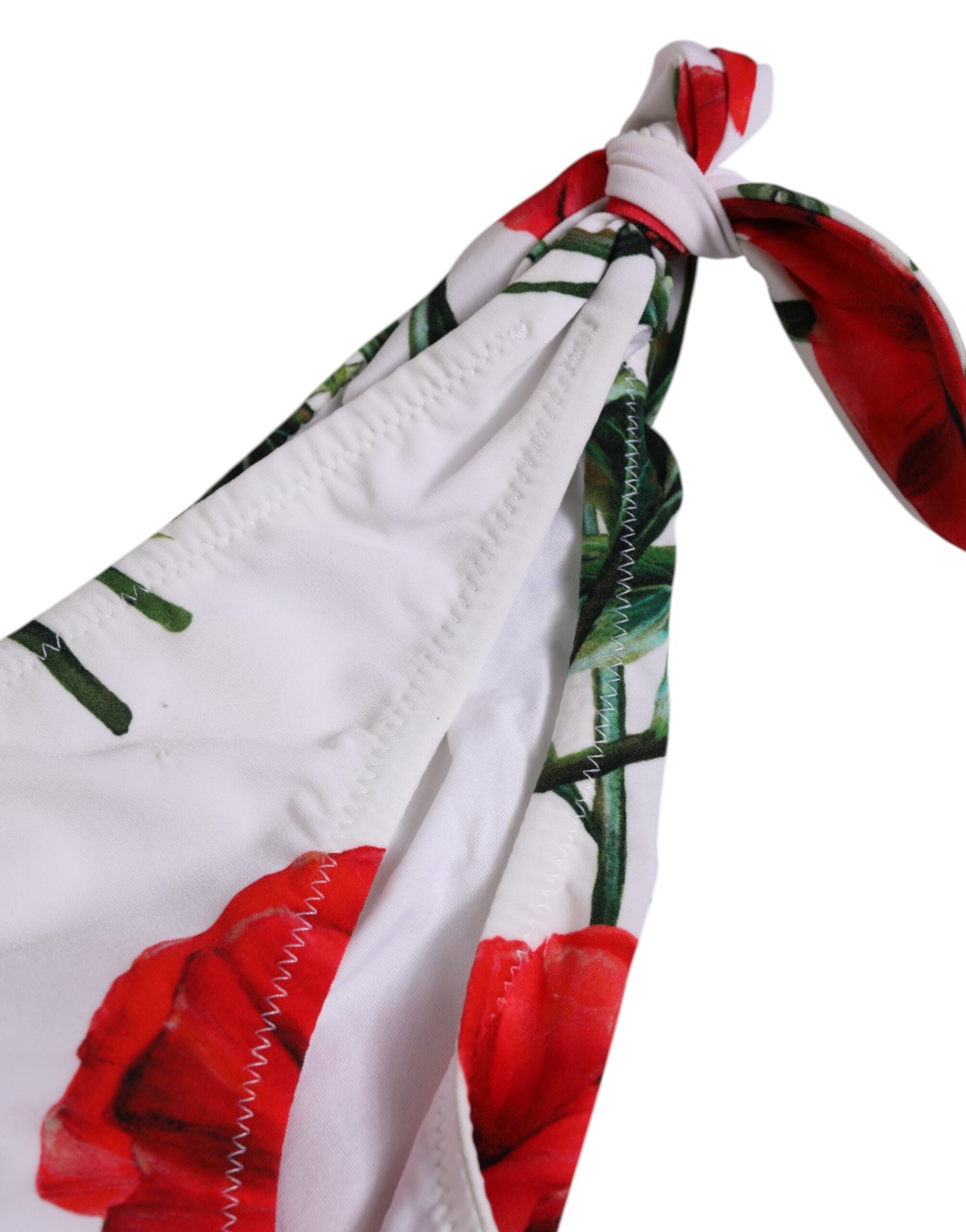 Maillot de bain deux pièces Dolce &amp; Gabbana blanc à fleurs