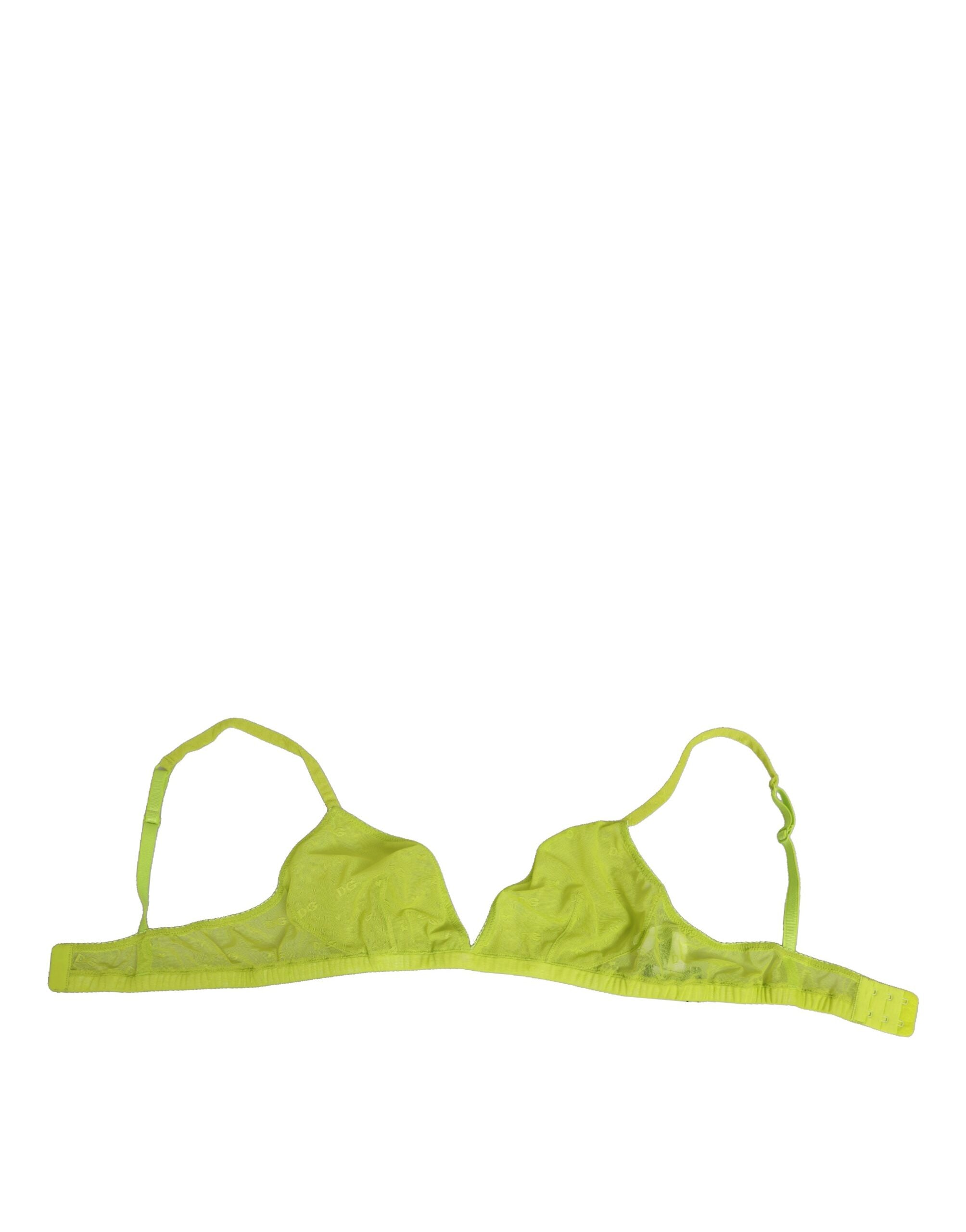 Soutien-gorge souple en nylon jaune et vert Dolce &amp; Gabbana