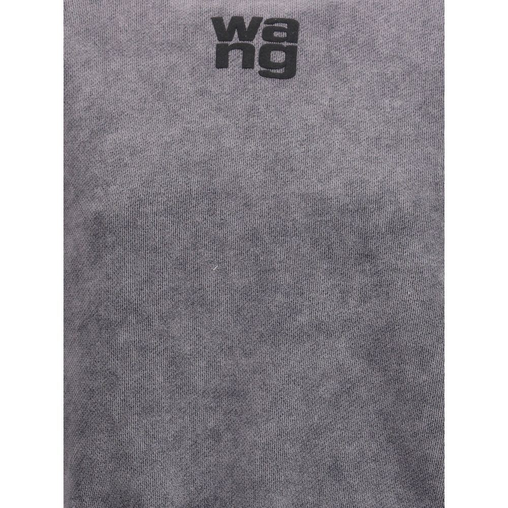 Sweat-shirt à col rond Alexander Wang avec logo en relief