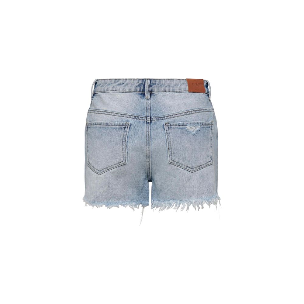 Only Light Blue Cotton Short