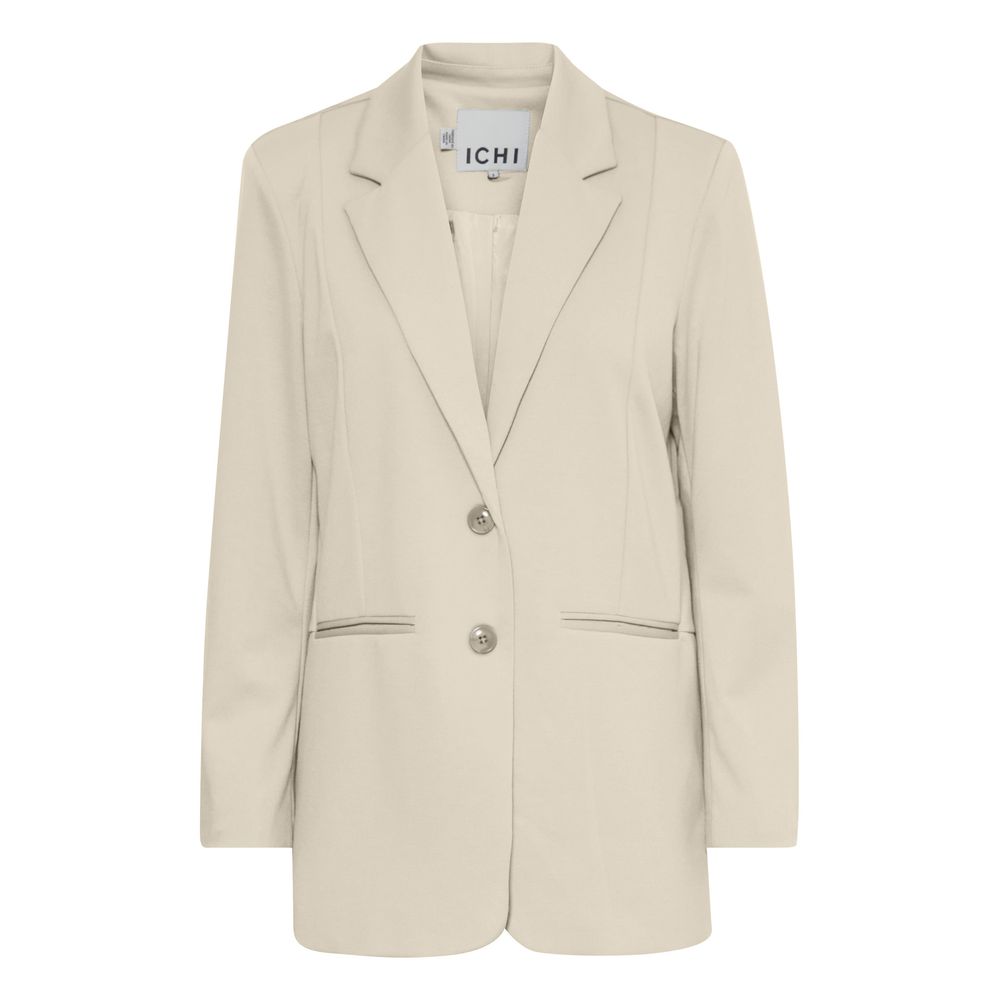 ICHI Blazer aus recyceltem Polyester in Beige