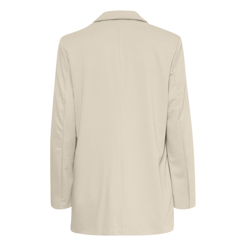 ICHI Blazer aus recyceltem Polyester in Beige