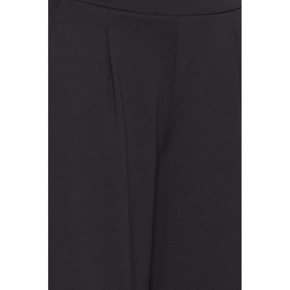 ICHI Schwarze Hose aus recyceltem Polyester