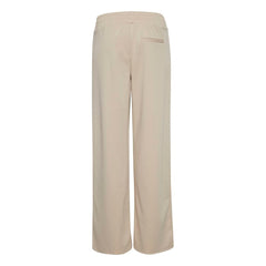 Pantalon ICHI beige en polyuréthane recyclé
