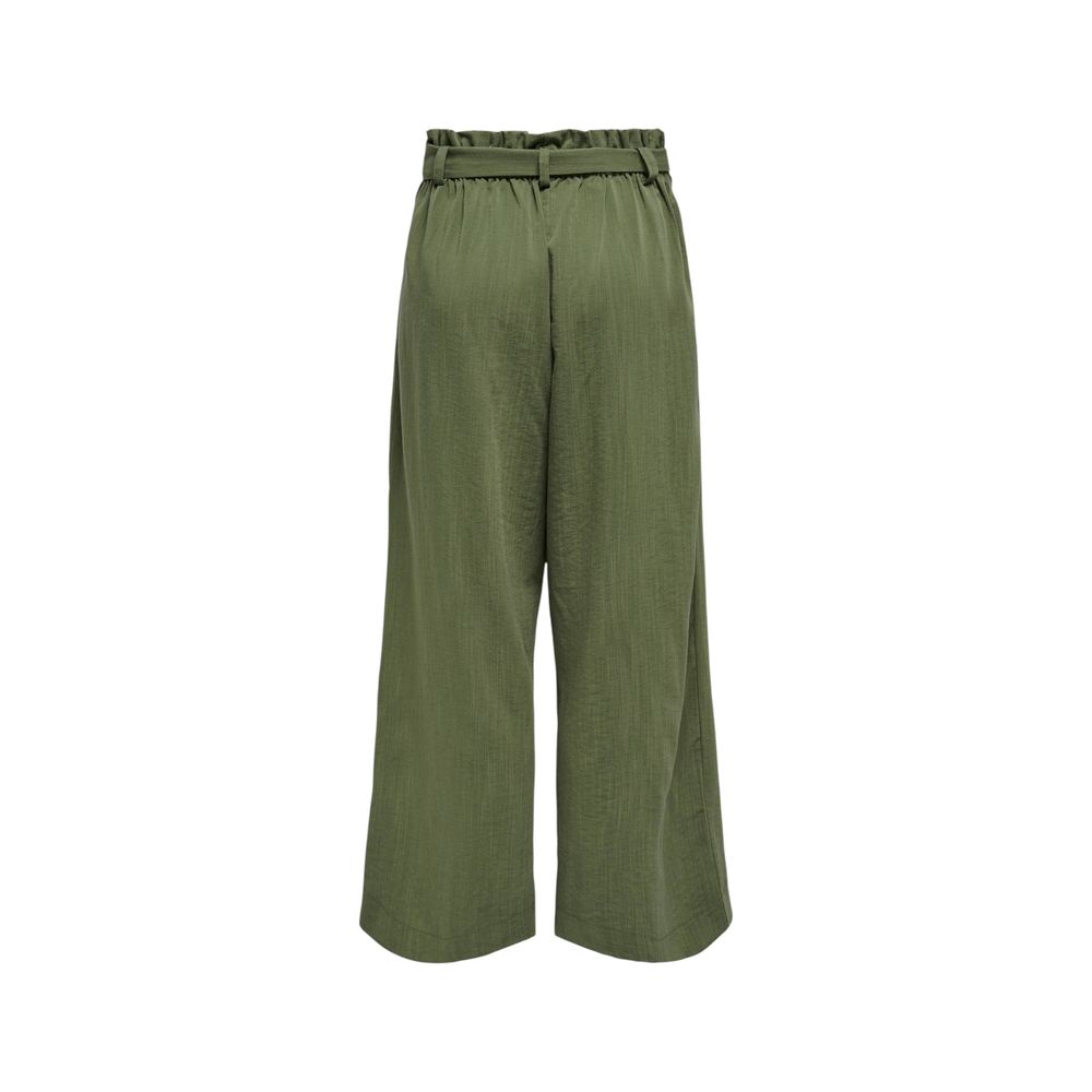 Pantalon en viscose verte uniquement