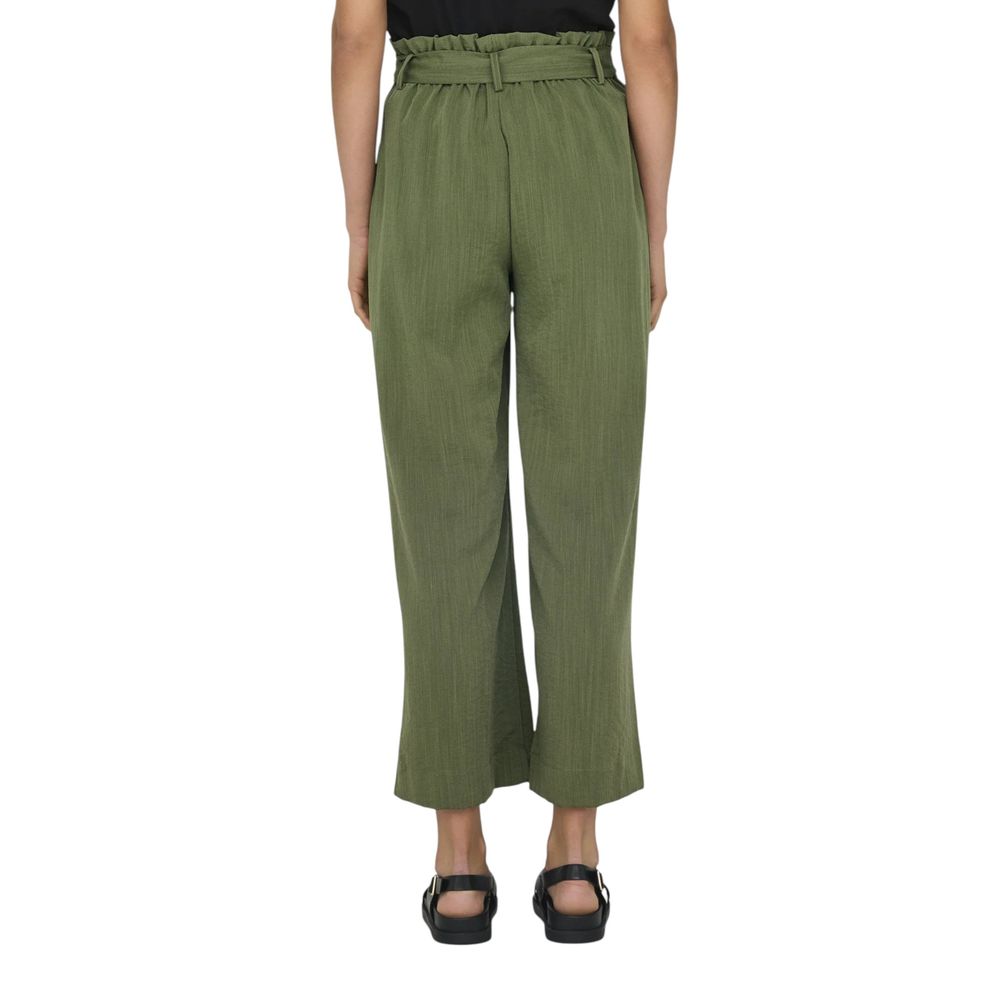 Pantalon en viscose verte uniquement