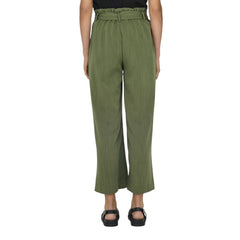 Pantalon en viscose verte uniquement