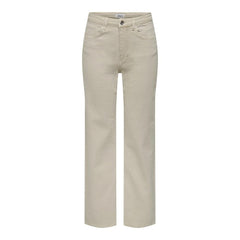 Only Beige Cotton Relaxed Fit Jean